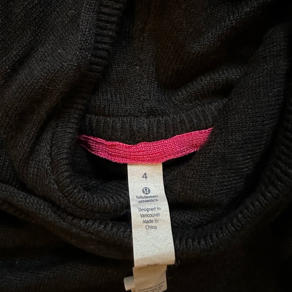 Lululemon Sweet Savasana Pullover Heathered Black Size 4 - Picture 4 of 5